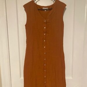 Nanette dress, orange, size 6, midi length